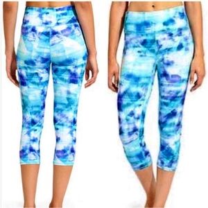 Athleta Cloudy Day Teal Purple Leggings